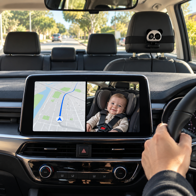 Backseat Buddy Baby Car Camera with Wireless CarPlay