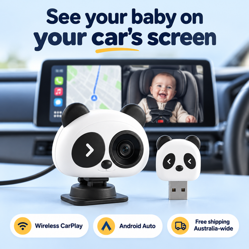 Backseat Buddy Baby Car Camera with Wireless CarPlay
