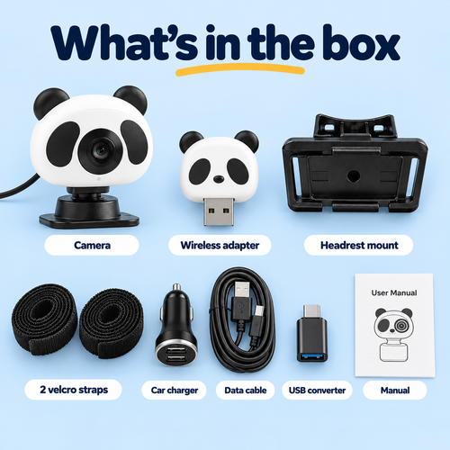 Backseat Buddy Baby Car Camera with Wireless CarPlay